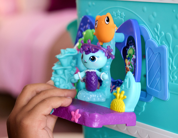 Koci Domek Gabi Film Zestaw Balkon z Aquarium Figurka Syrenkotka + Akcesoria Gabby's Dollhouse the Movie
