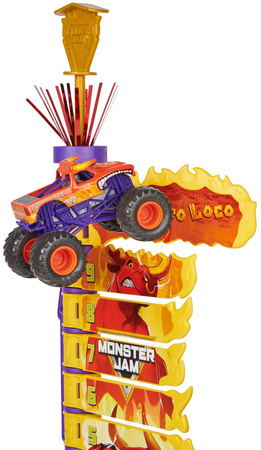 Monster Jam truck El Toro Loco Big Air Challenge rampa, wyrzutnia i pojazd