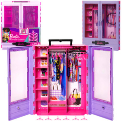 Barbie Fashionistas Wielka szafa na ubranka + wieszaki