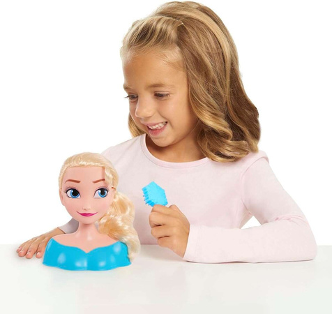Lalka Głowa do czesania i stylizacji włosów Księżniczka Disney Elsa Kraina Lodu +szczotka