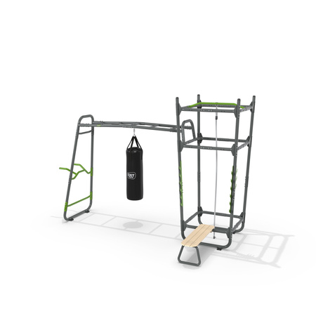 Siłownia Fitness GetSet PS510 Stacja treningowa siłowa Stanowisko do ćwiczeń: drążki, ławka, stojak, worek, lina, drabinka