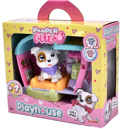 Pamper Petz Zestaw Playhouse figurka pieska i domek + akcesoria