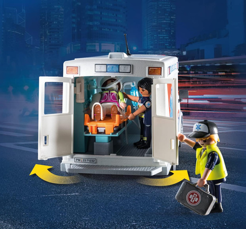 Playmobil City Action Karetka pogotowia ze światłem i dźwiękiem 63 elementy