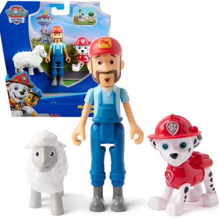 Psi Patrol 3 Figurki Farmer Al I Owca Marshall Zestaw Zatoka Przygód
