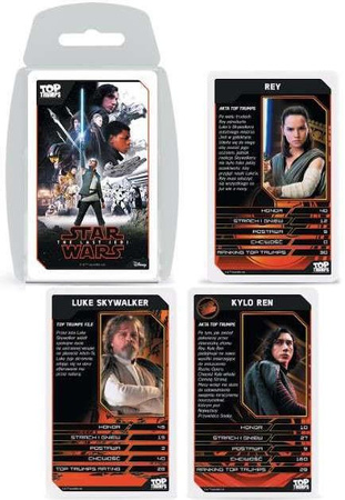 Top Trumps Gwiezdne Wojny Ostatni Jedi Star Wars The Last Jedi karty gra dla fanów