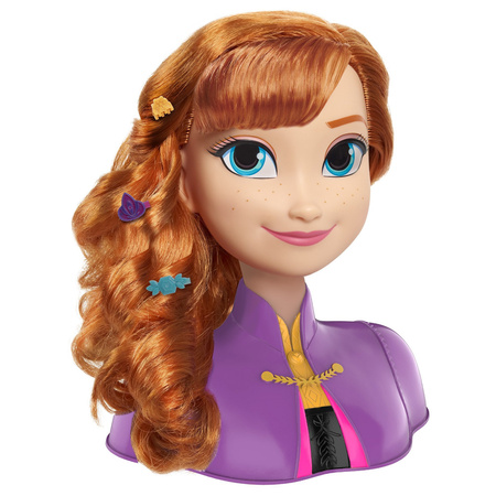 Lalka Głowa do czesania i stylizacji włosów Księżniczka Disney Anna Kraina Lodu +akcesoria