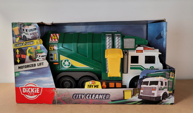 OUTLET Śmieciarka Interaktywny pojazd City Cleaner Światło Dźwięk 37 cm WADLIWA