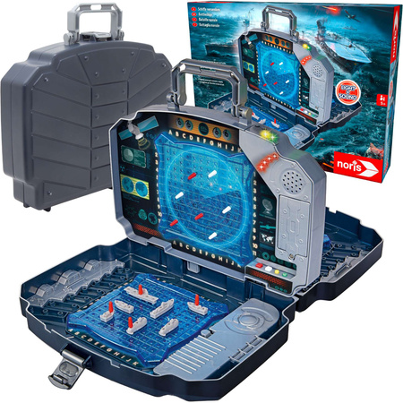 OUTLET Elektroniczna Gra planszowa w statki okręty w walizce światło i dźwięki 5+ PO ZWROCIE