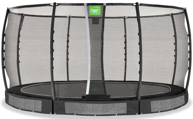 Trampolina ogrodowa z siatką zabezpieczającą do gruntu Allure Premium 427 cm czarna