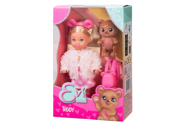 Lalka Evi Love Zestaw Teddy Minilalka z Plecakiem i Miś
