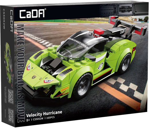 Klocki Konstrukcyjne CaDA Zielony Samochód miejski Velocity Hurricane 165 elementów