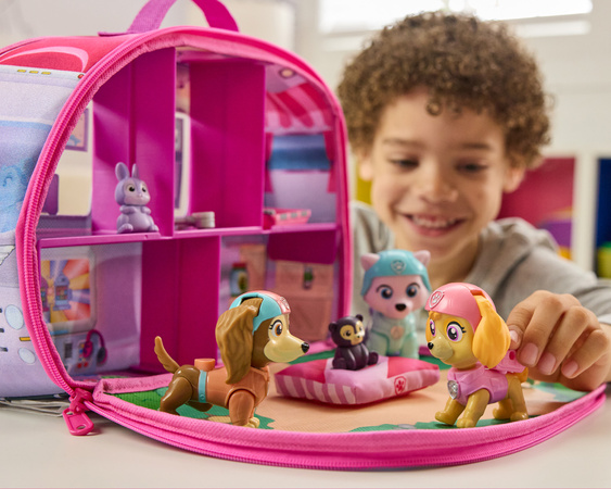 Psi Patrol Zestaw kamper z figurkami i akcesoriami Skye's World Pupcation Rescue Set