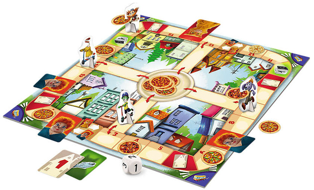 Towarzyska Rodzinna gra planszowa Cztery Sery Rywalizacja Pizza Rodzina Trefliików Trefl