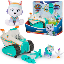 Psi Patrol Pojazd Skuter śnieżny z wyrzutnią Deluxe figurka Everest + kura Chickaletta
