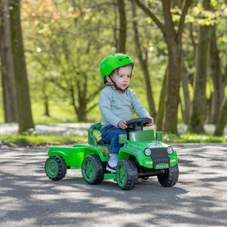 EVO Auto na akumulator dla dziecka jeździk pojazd terenowy z odczepianą przyczepą