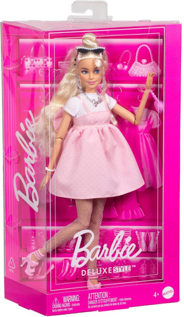 Barbie Lalka Kolekcjonerska Deluxe Style Blondynka w Różowej sukience Barbiecore