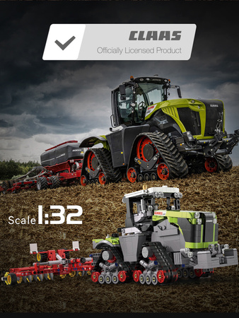 Klocki konstrukcyjne CaDA Duży Ciągnik rolniczy CLAAS XERION 5000 TRAC TS Pojazd 1336 elementów