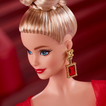 Barbie Lalka Kolekcjonerska Signature 80 rocznica Mattel czerwona sukienka