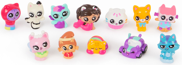 Koci Domek Gabi Film Duży Zestaw 12 mini figurek + 3 podstawki Movie Gabby's Dollhouse