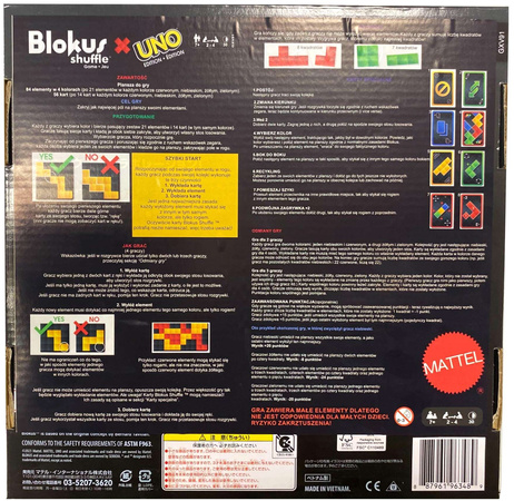 Strategiczna gra planszowa Blokus Shuffle edycja UNO