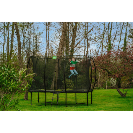 Trampolina ogrodowa z siatką zabezpieczającą Silhouette 214x305 cm czarna