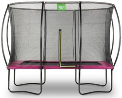 Trampolina ogrodowa z siatką zabezpieczającą Silhouette 214x305 cm różowa