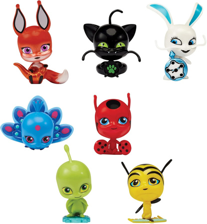 Zestaw Miraculous Biedronka i Czarny Kot Kwami Suprise Box Figurka Niespodzianka