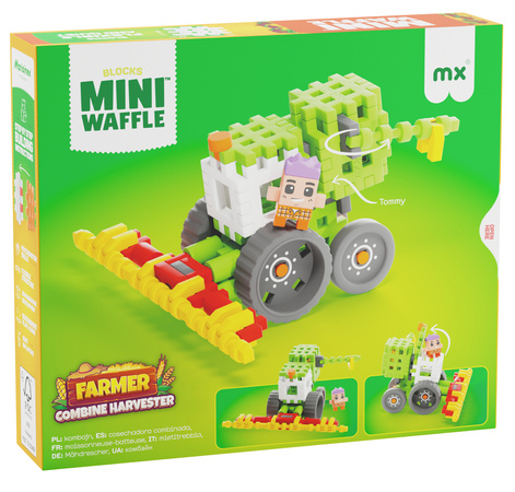 Klocki konstrukcyjne Mini Waffle Farmer Kombajn 60 elementów Marioinex