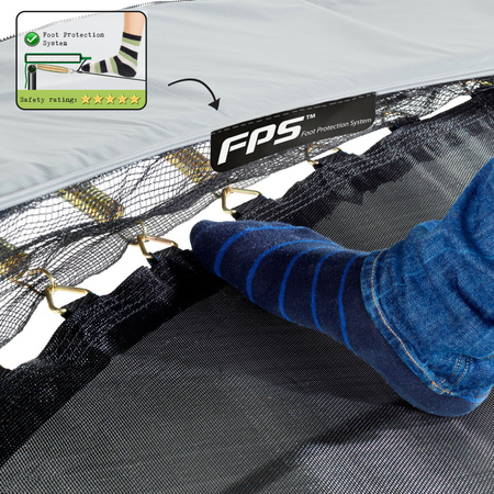 Trampolina ogrodowa naziemna Elegant Premium 214x366 cm zielona