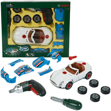 Zestaw Auto Do Tuningu Z Wkrętarką Ixoli Bosch 3w1 Dla Dzieci + Wkrętarka