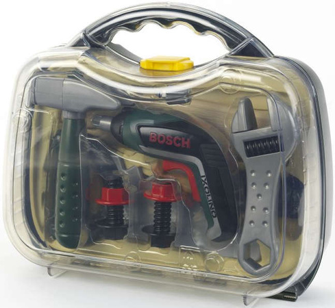 Walizka Bosch z wkrętarką Ixolino II i narzędziami śrubokręt młotek piła Klein