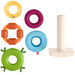 Kolorowa piramidka sensoryczna z kółek 6 elementów