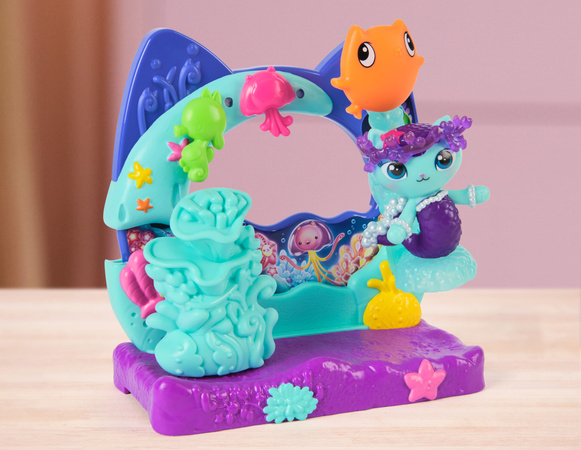 Koci Domek Gabi Film Zestaw Balkon z Aquarium Figurka Syrenkotka + Akcesoria Gabby's Dollhouse the Movie