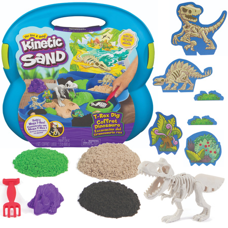 Piasek Kinetyczny Wykopalisko Dinozaurów T-rex Ze Szkieletem + Akcesoria Kinetic Sand