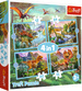 Puzzle 4w1 Wyjątkowe dinozaury 71 elementów