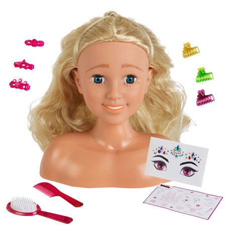 Lalka Głowa do stylizacji czesania włosów Fryzjer Wizażystka Sara