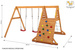 Plac zabaw drewniany ogrodowy duży Spider King 2x huśtawka, ścianka wspinaczkowa, siatka