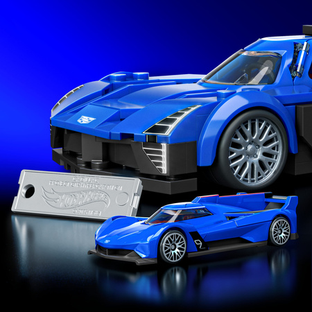 Hot Wheels Klocki Seria Speed Brick Shop Samochód Cadillac Project GTP Hypercar 236 elementów