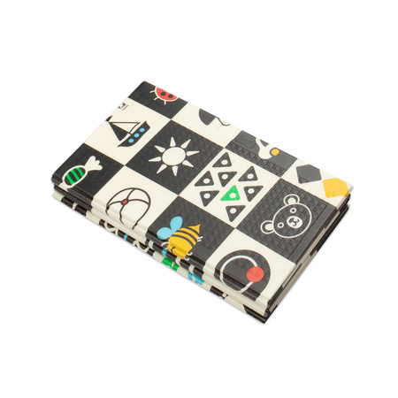 Humbi Gruba Mata Edukacyjna 2w1 z pianki XPE 180x120 polski alfabet kontrastowe obrazki