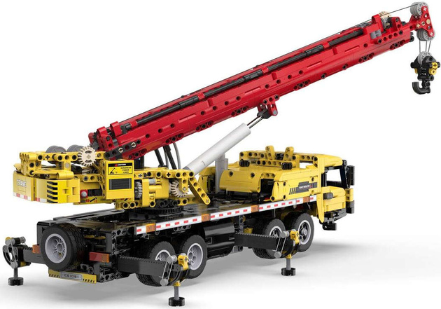 Klocki Konstrukcyjne CaDA Wielka Ciężarówka z Ruchomym Dźwigiem Żuraw Crane Truck 1831 elementów