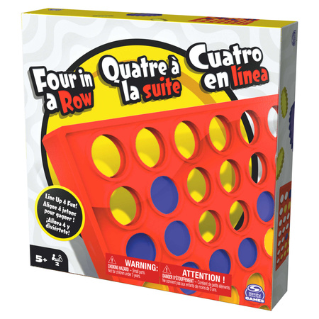 Gra Cztery w rzędzie Four in a Row logiczna towarzyska rodzinna klasyczna 4 po kolei