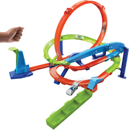 Hot Wheels Stunt Tracks Zakręcone Tornado tor samochodowy + pojazd