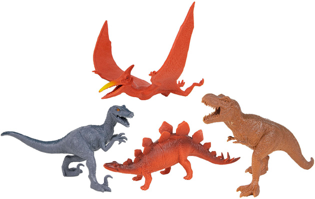 Zestaw Eichhorn Drewniana farma 23 elementy+Zestaw Figurek Dinozaurów w pojemniku 55 elementów