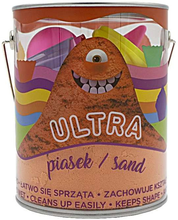 Pomarańczowy Ultra piasek w puszce 900g i foremki
