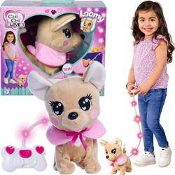 OUTLET Chi Chi Love Interaktywny Piesek Chihuahua Loomy z pilotem Dźwięk Świecąca smycz 18 cm 3+ PRODUKT WADLIWY