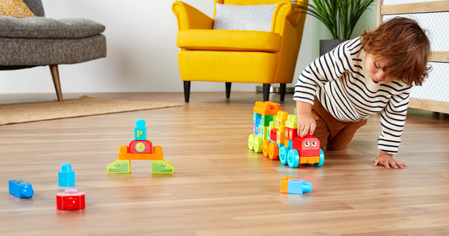 Mega Bloks Zestaw klocków Mój Pierwszy Pociąg ABC 60 elementów