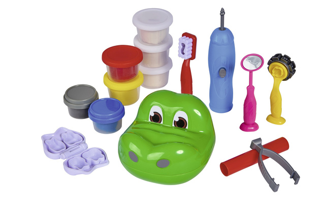 Zestaw Ciastolina Mały Dentysta Krokodyl + akcesoria