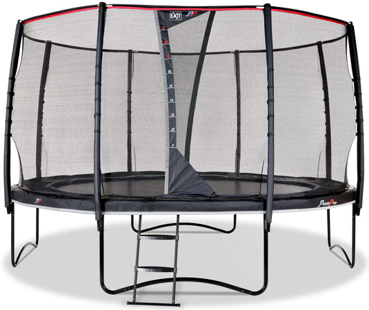 Trampolina ogrodowa z siatką zabezpieczającą i drabiną PeakPro 427 cm czarna