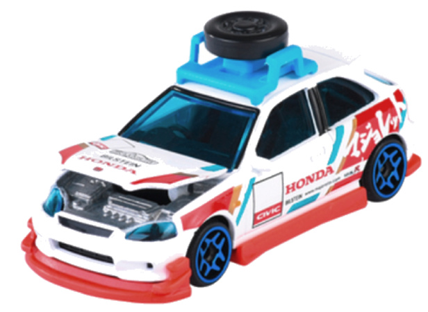 Zestaw Interaktywny Garaż do Tuningu 2-piętrowy + Auto Wyścigowe Honda Civic Światło Dźwięk