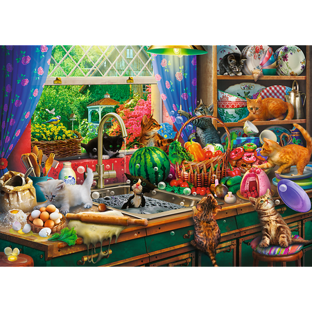 Puzzle 1000 Kociaki Rozrabiaki Trefl